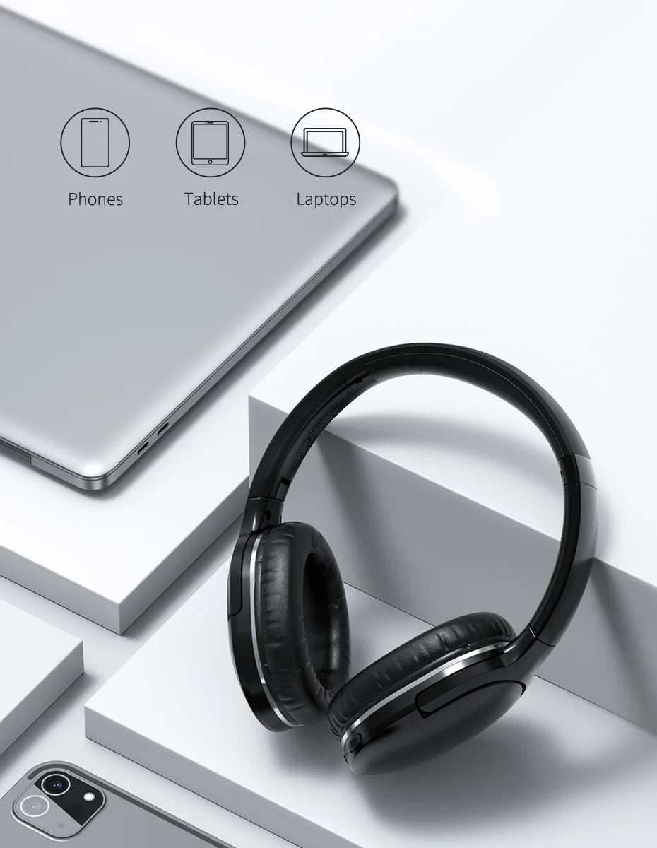 Baseus D02 Pro Wireless Headphones Sport Bluetooth 5.3 Earphone Handsfree Headset Ear Buds Head Phone Earbuds For iPhone Xiaomi