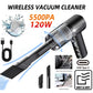 9000Pa Wireless Car Mounted Vacuum Cleaner 120W High-power Car Household Dual-Purpose Vacuum Cleaner Mini Portable Cleaning Tool