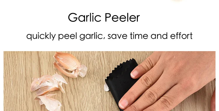 1Pcs Stainless Steel Garlic Food Crusher Manual Garlic Press Peeler Brush Vegetables Fruit Tools Multifunctional Kitchen Gadget