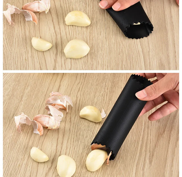 1Pcs Stainless Steel Garlic Food Crusher Manual Garlic Press Peeler Brush Vegetables Fruit Tools Multifunctional Kitchen Gadget